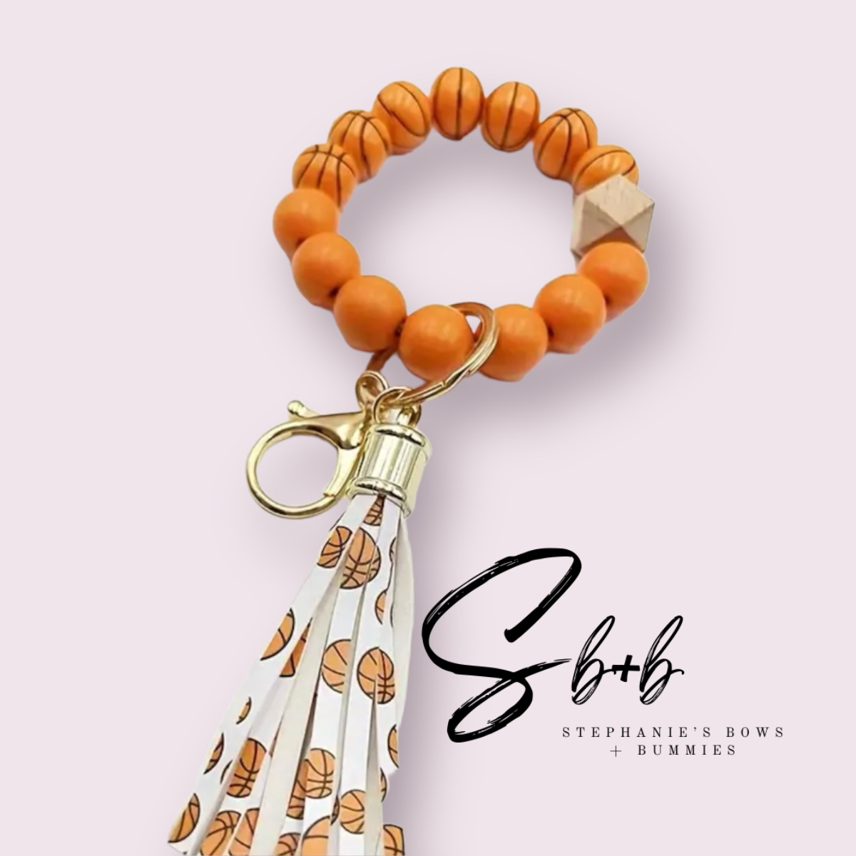 Mama Sports Basketball Wristlet Keychains