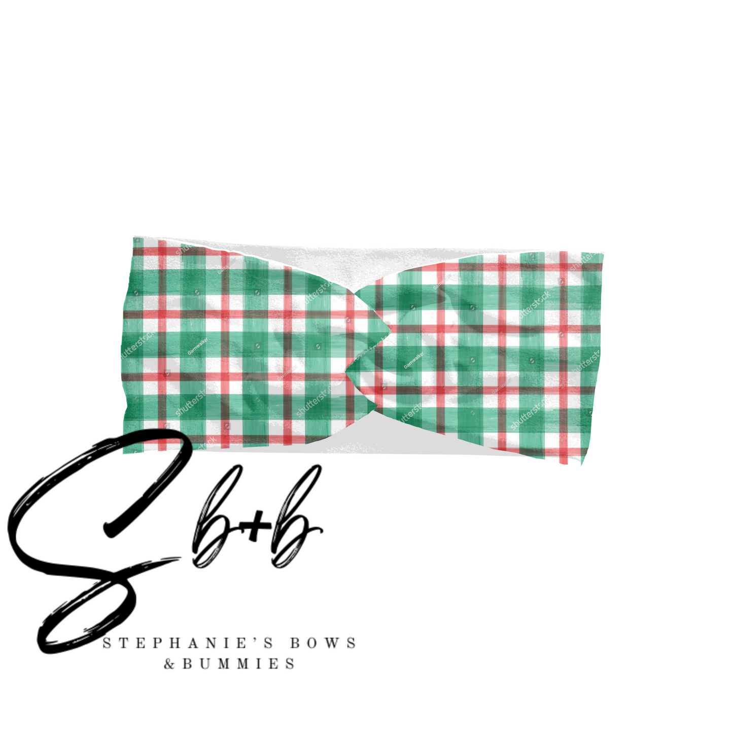 Plaid Christmas Adult Headband