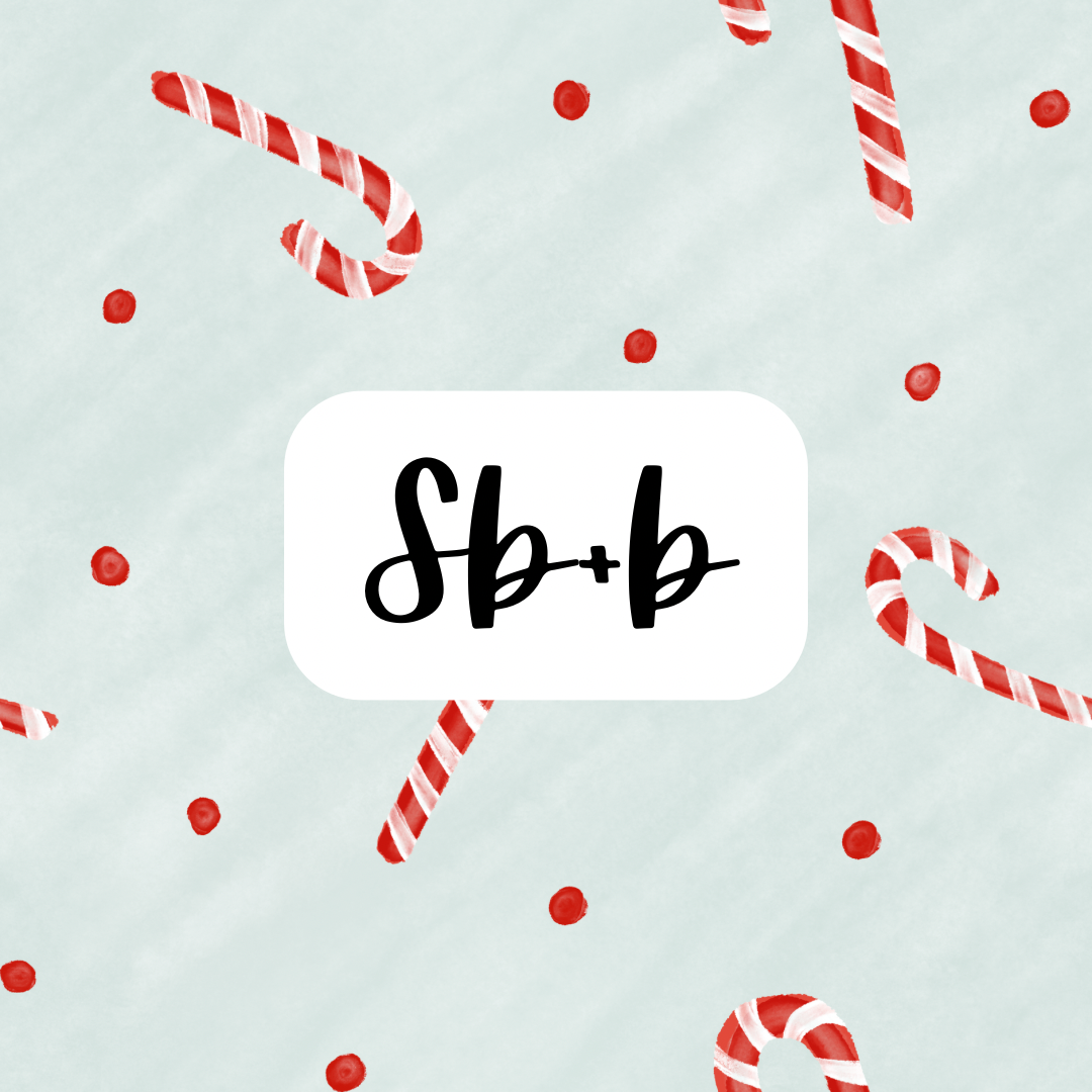 Watercolor Christmas Candy Cane & Polka Dots