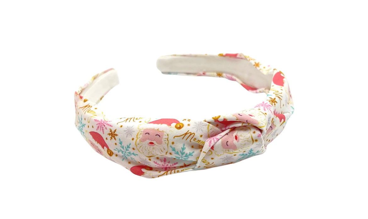Pink Christmas Knot Headband