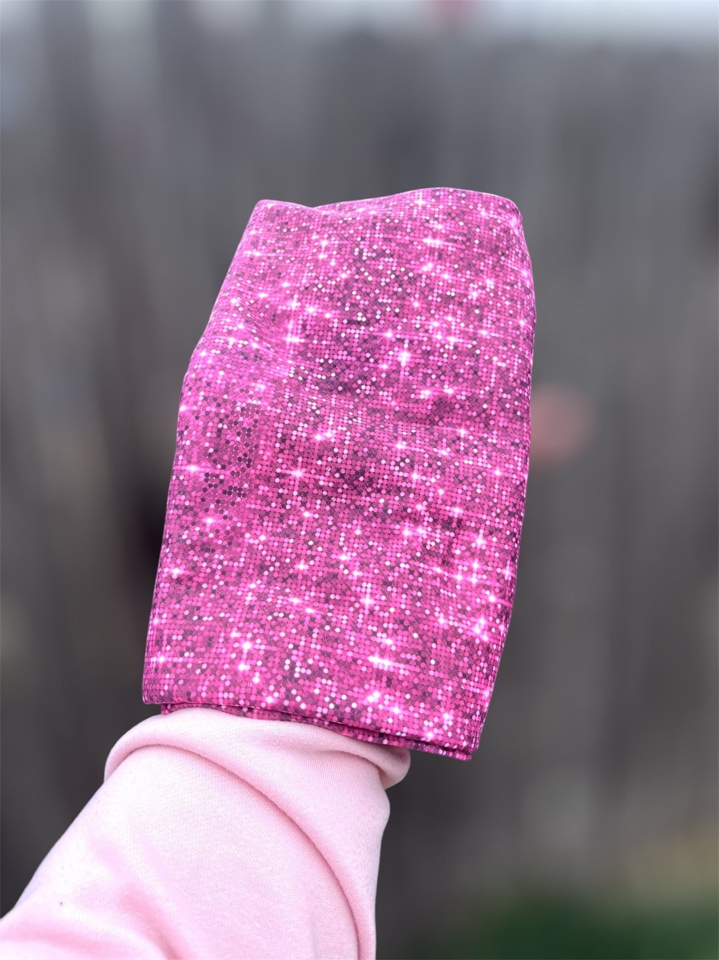 Princess Pink Glitter Fabric