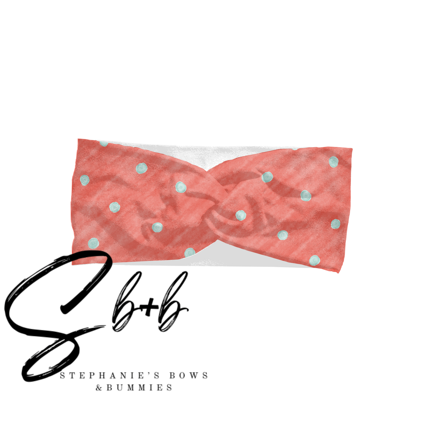 Red w/ Polka Dots Adult Headband