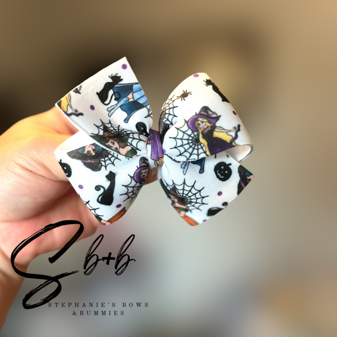 Halloween White Background Princess Puffy Bow