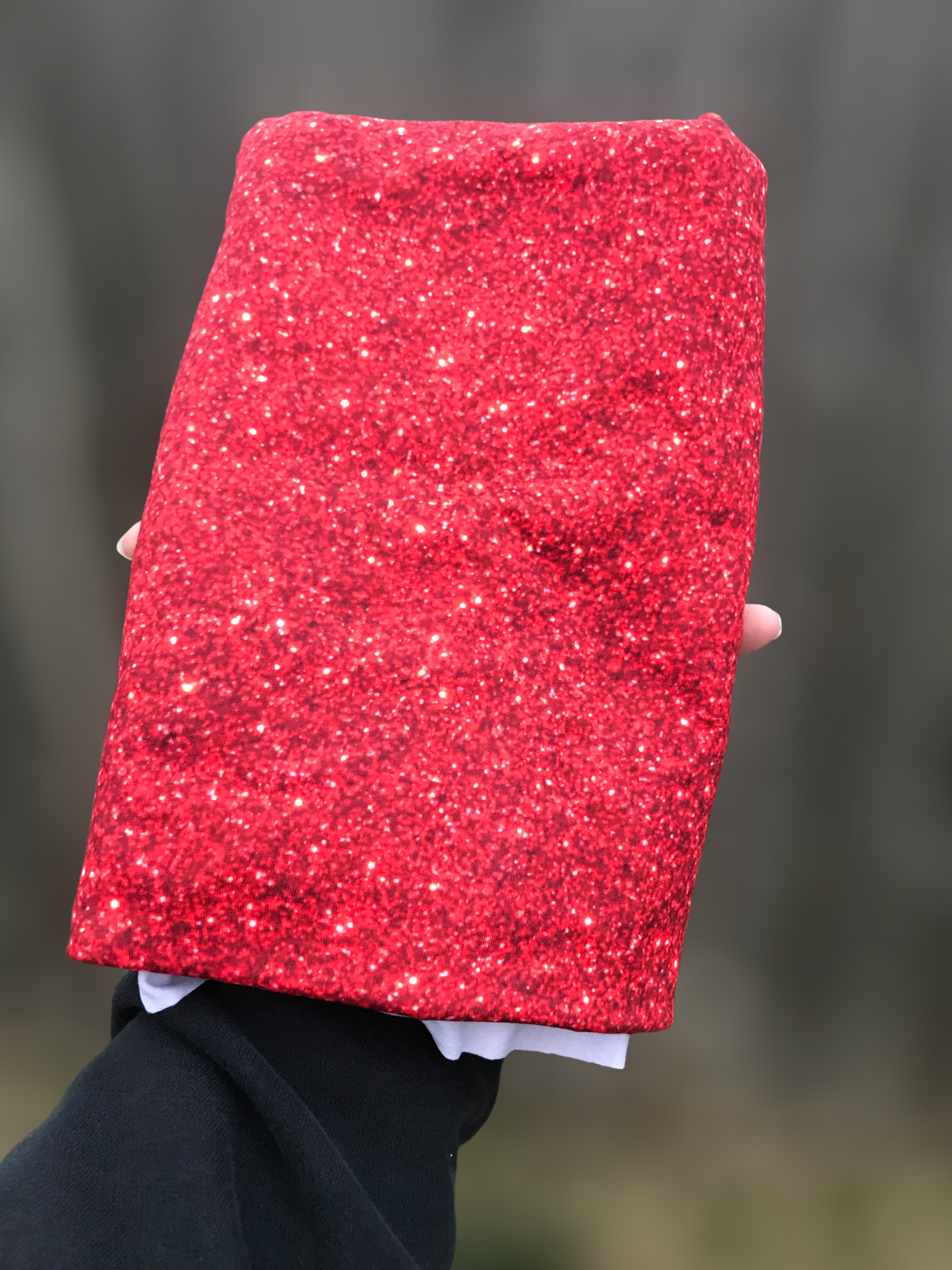 Red Glitter Fabric
