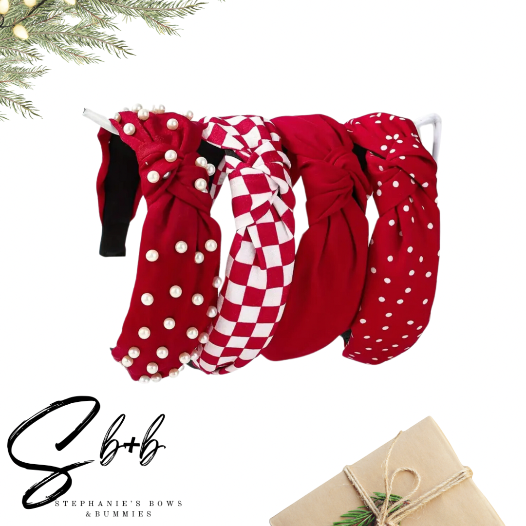 Red Hard Knot Headbands
