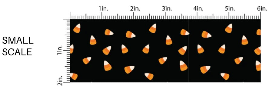 Halloween Candy Corn Puffy Bow