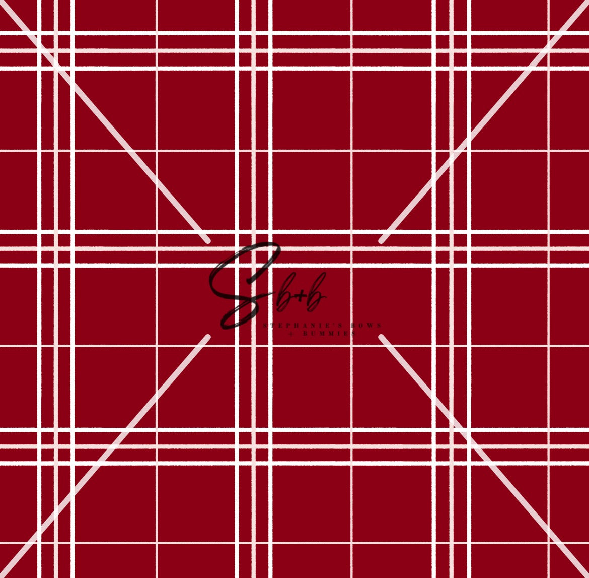 Red Dainty Bows Coordinating Plaid