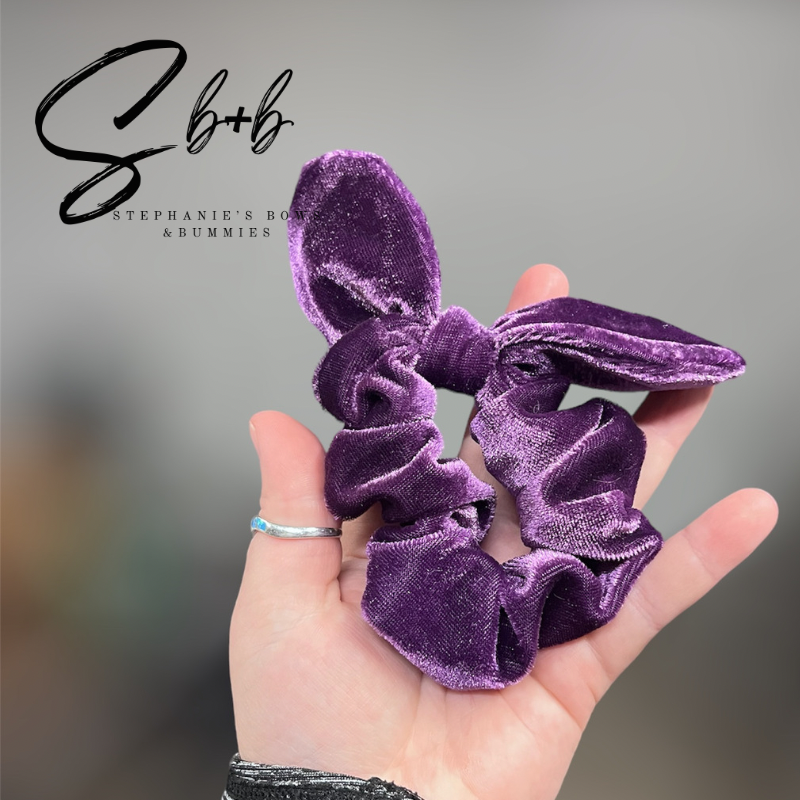 Dark Purple Velvet Scrunchie