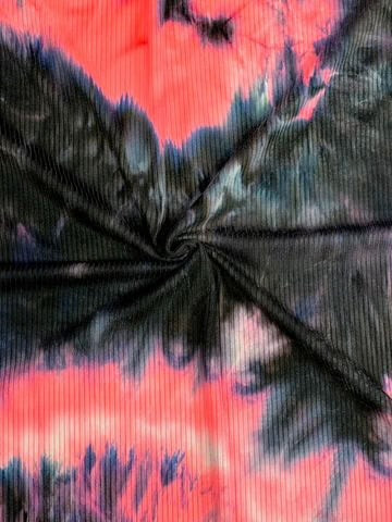 Neon Pink + Black Tie Dye