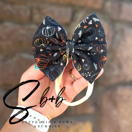 Black w/ Colorful Pumpkins