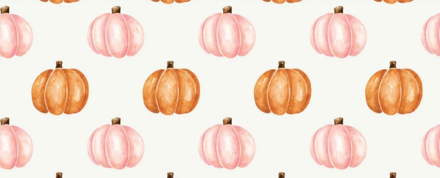 Halloween Watercolor Pumpkins Puffy Bow