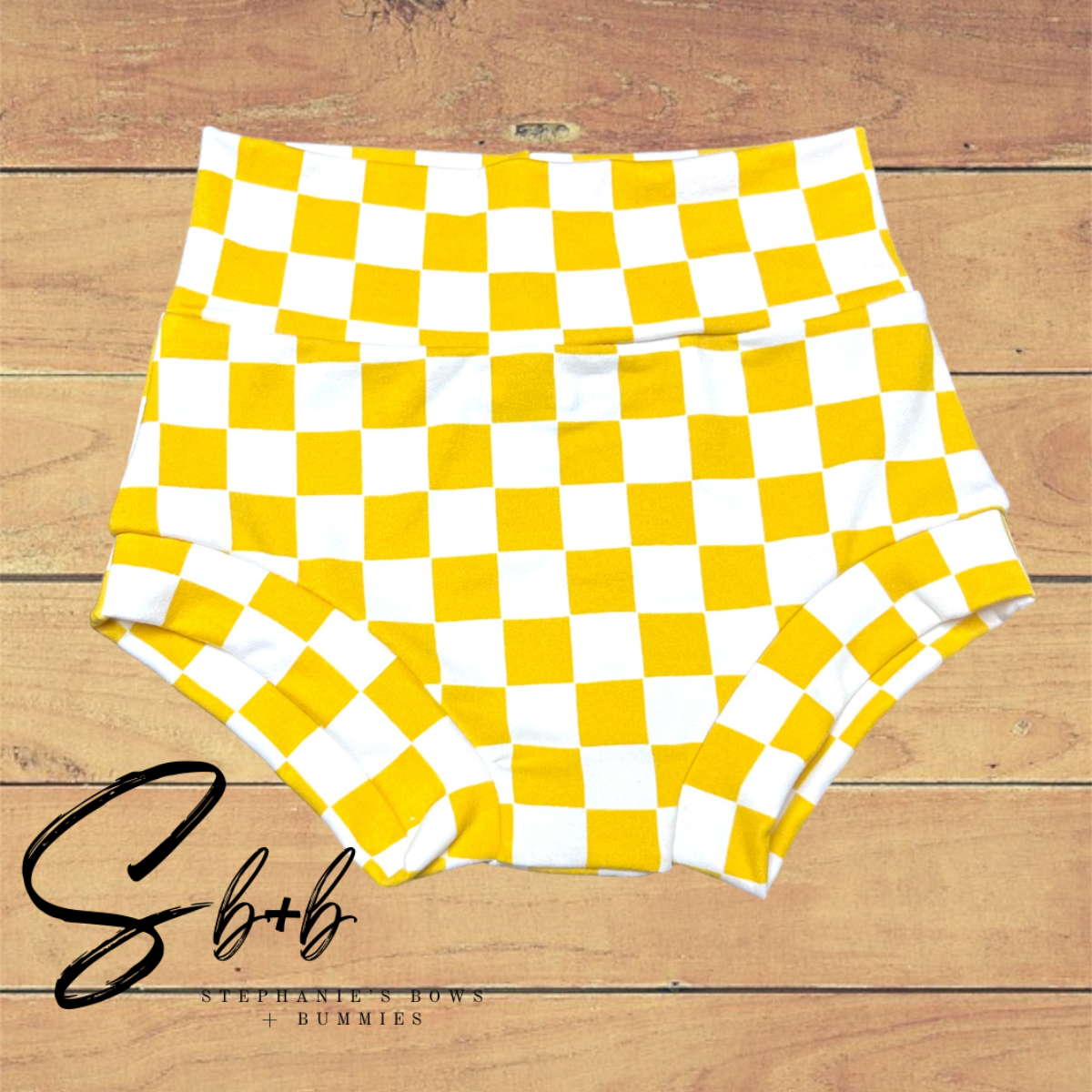 Yellow & White Checkered Fabric