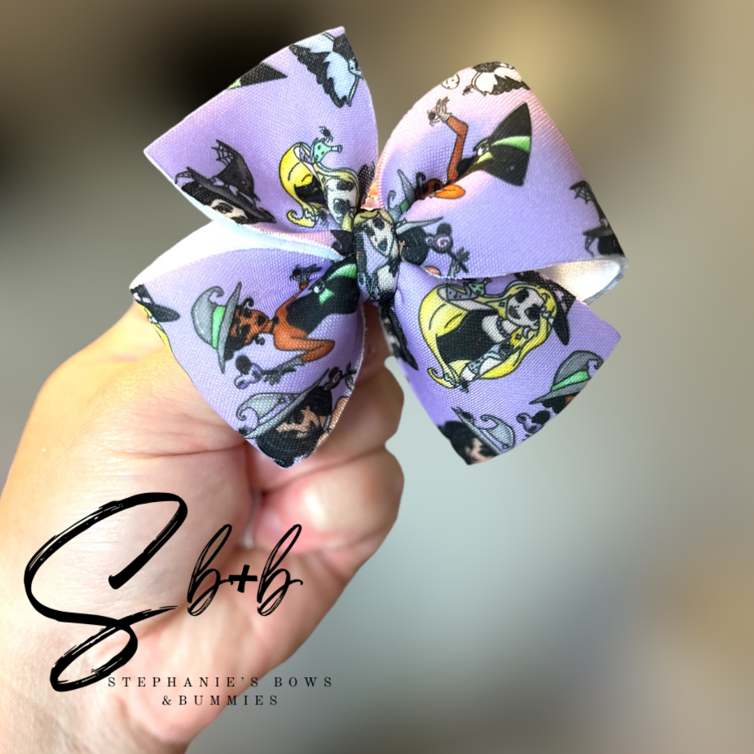 Halloween Purple Princess Puffy Bow