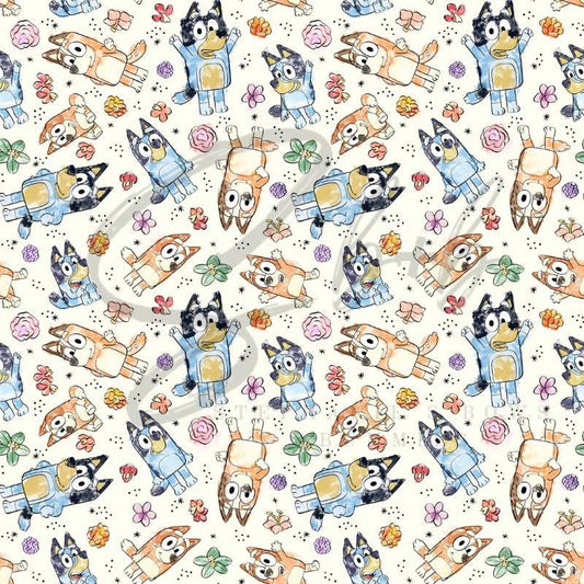 Blue Dog + Family Floral