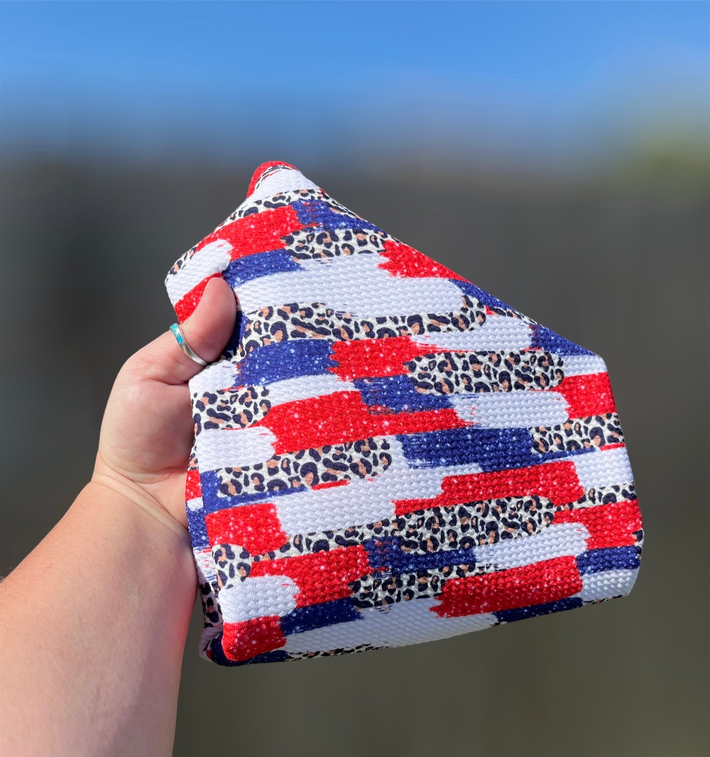 Brushed 4th of July Animal Print Bullet Fabric