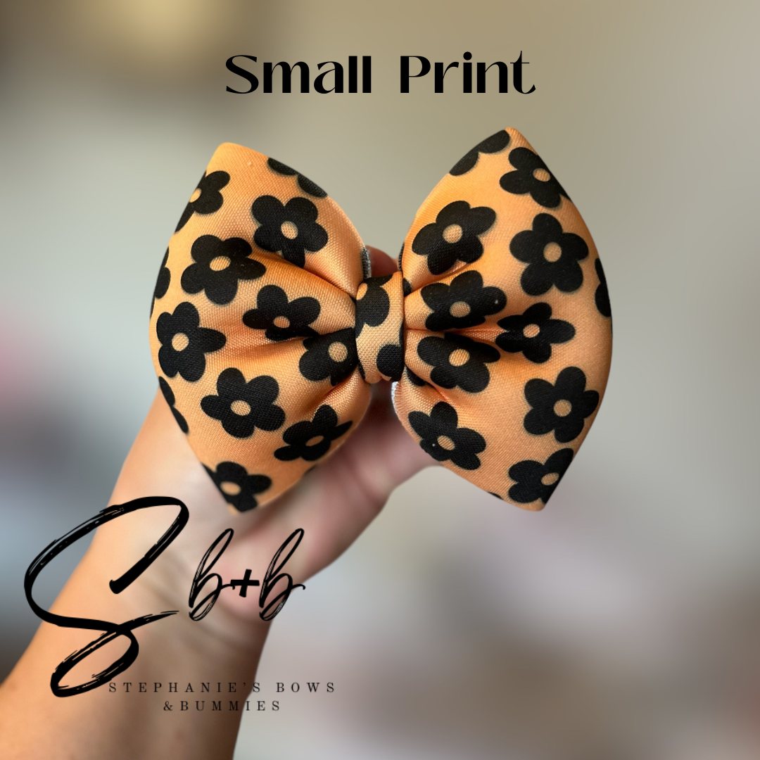 Orange w/ Black Flowers (Small Print)