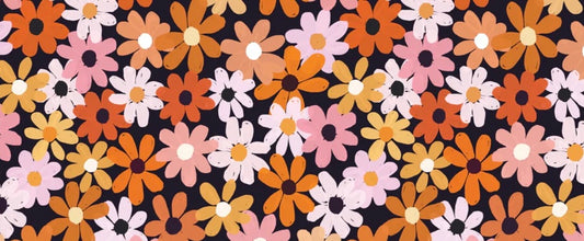 Halloween Flowers Puffy Bow