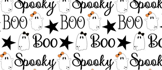 Halloween Boo Ghost Puffy Bow