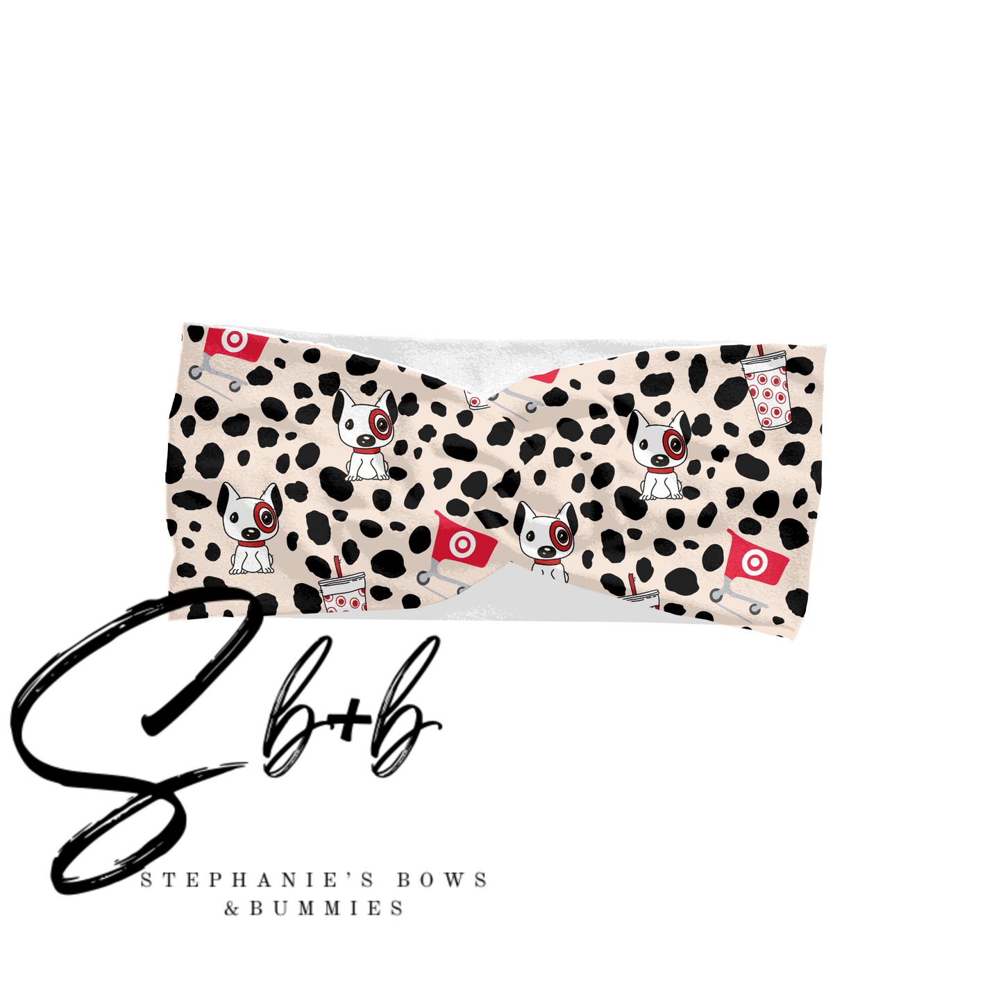 Bulls Eye Dog Animal Print Adult Headband