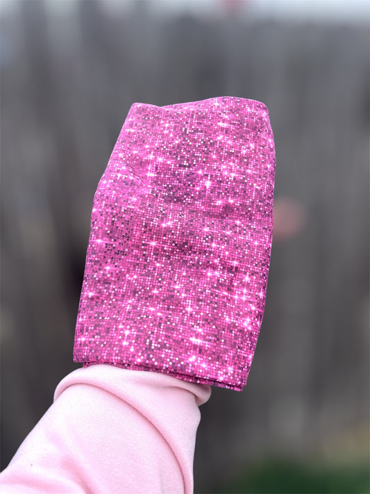 Princess Pink Glitter Fabric