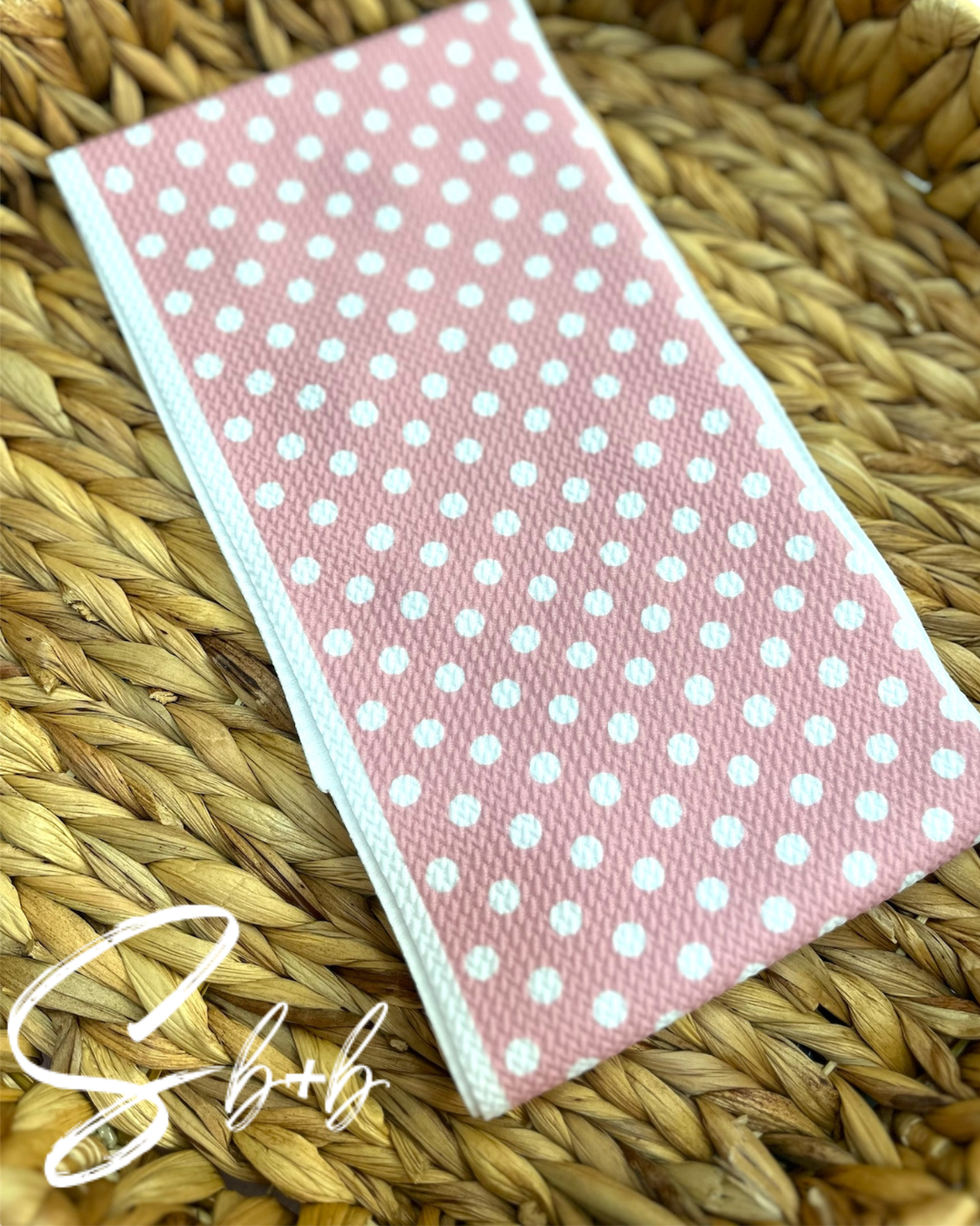 Pink + White Polka Dot Bullet Fabric