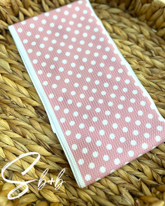 Pink + White Polka Dot Bullet Fabric