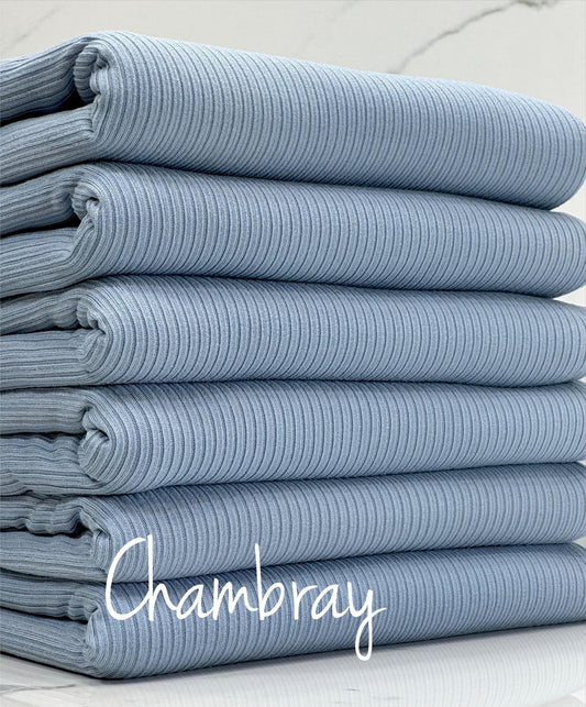 Chambray Gray/Blue Solid Fabric