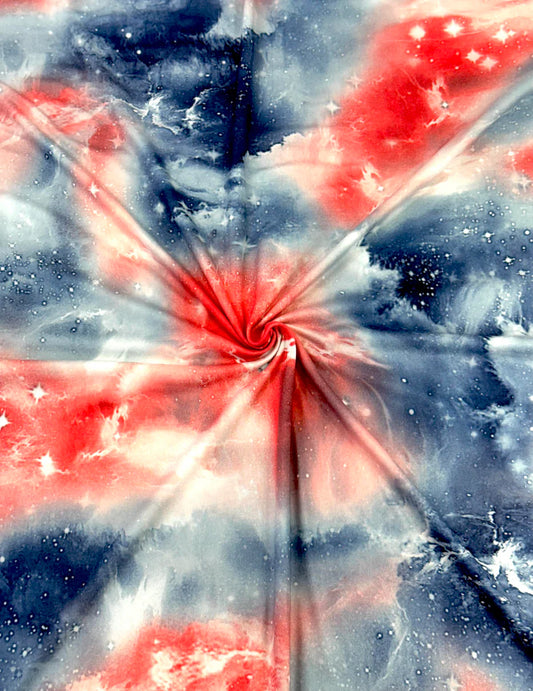 Red,White, & Blue Galaxy  Fabric