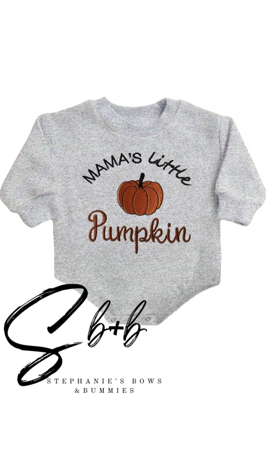 Grey “Mamas Pumpkin” Gender Neutral Onesie