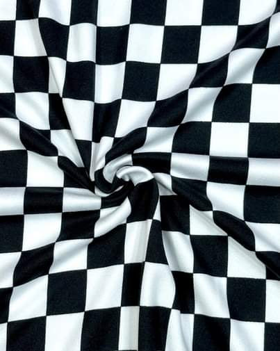 Black & White Checkered Fabric