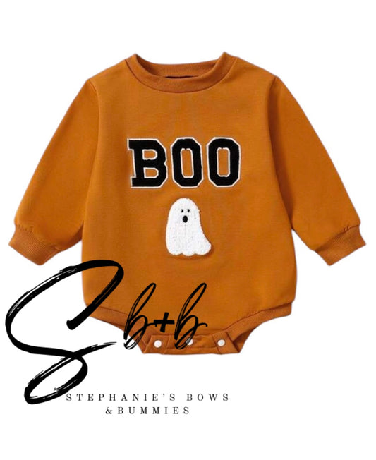Brown “Boo” Gender Neutral Onesie