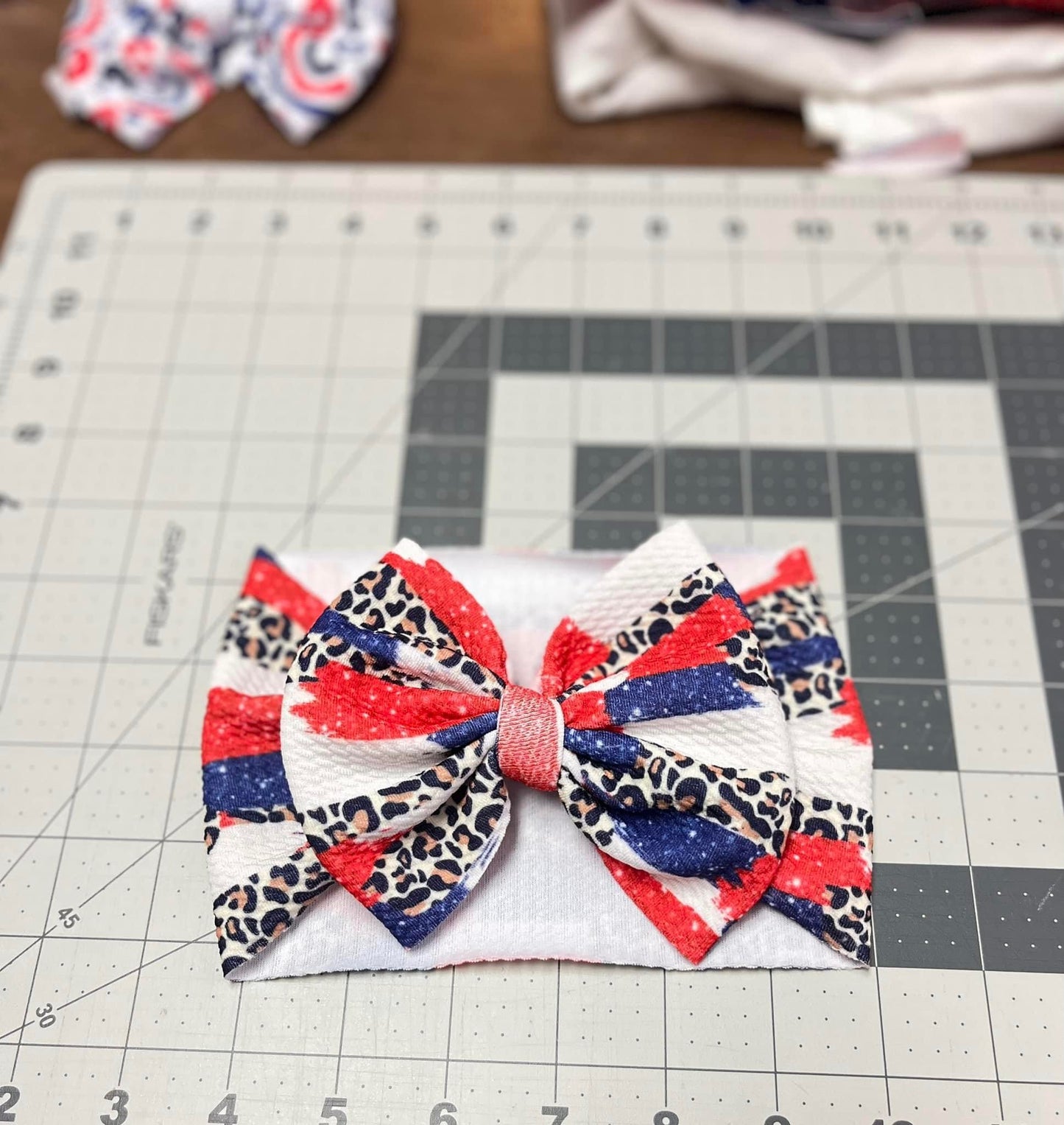 Brushed 4th of July Animal Print Bullet Fabric