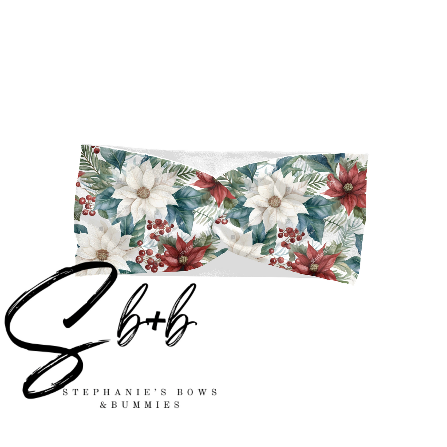 Classical Floral Christmas Adult Headband