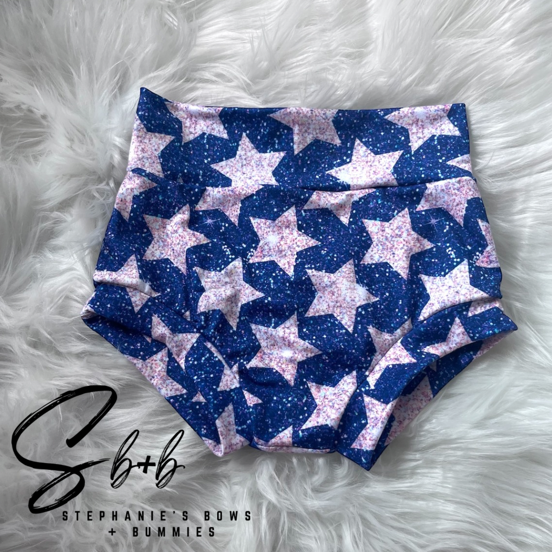 Sparkly 4th of July Star Bummies 5T