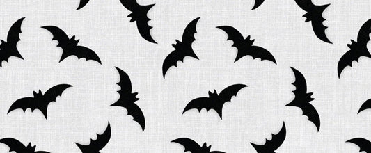 Halloween Grey w/ Black Bats Puffy Bow