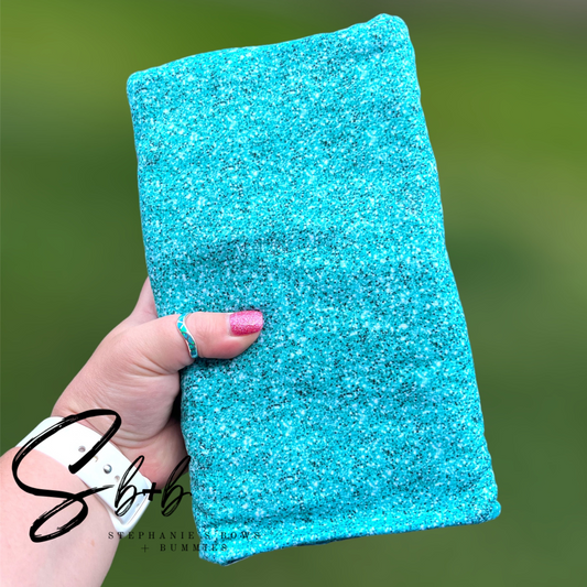 Tiffany Teal/Blue Glitter Fabric