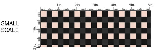 Halloween Gingham Black + Pink Plaid Puffy Bow
