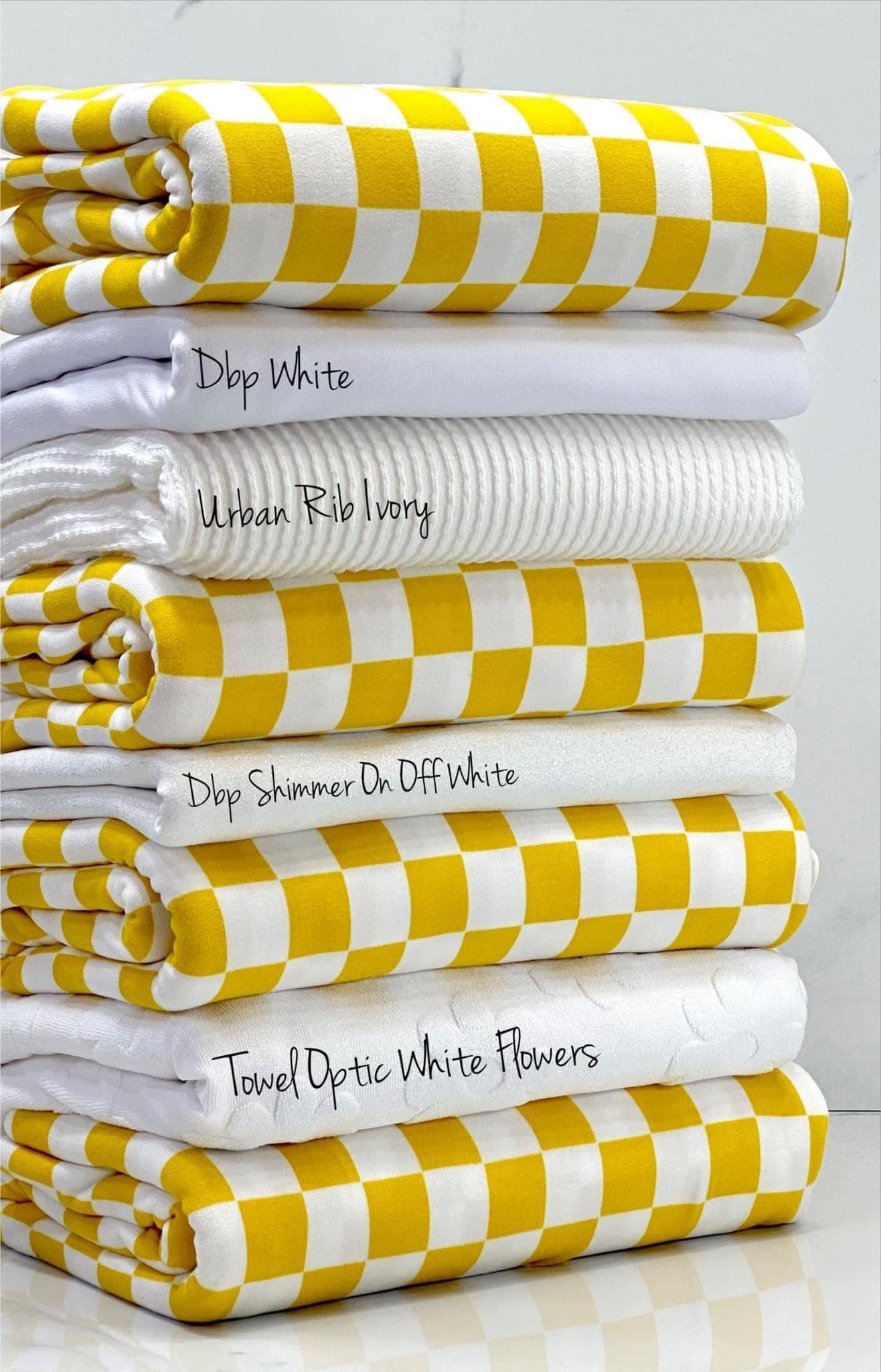 Yellow & White Checkered Fabric