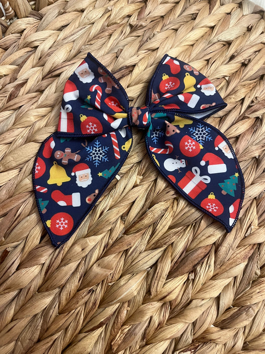 Christmas Serged Bow