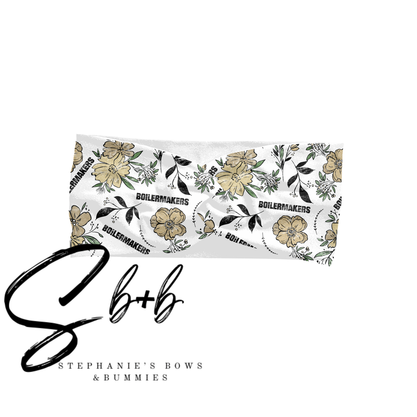 Indiana Boiler-Makers Dainty Floral Adult Headband