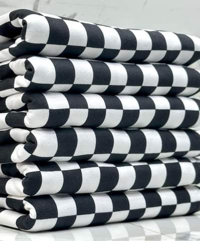 Black & White Checkered Fabric