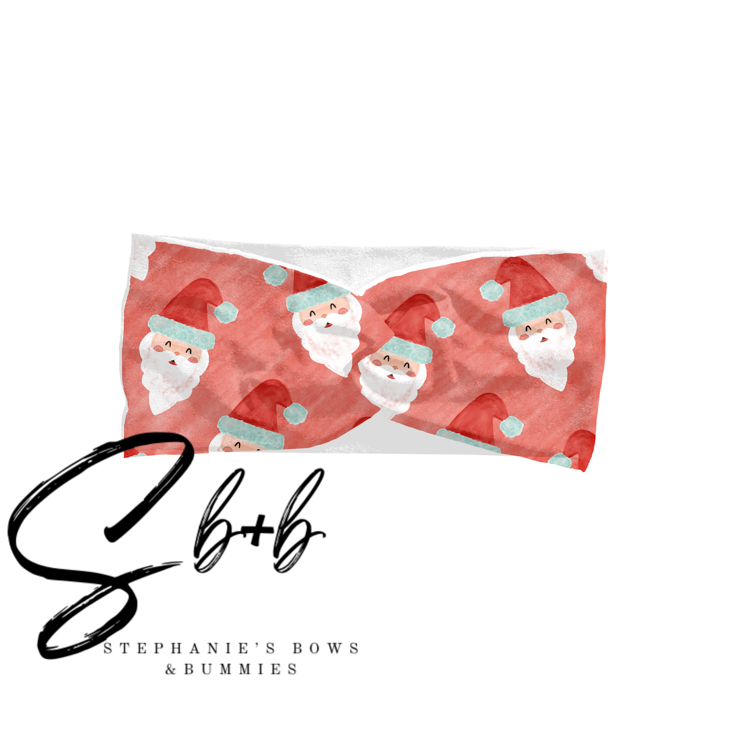 Red w/ Santa Adult Headband