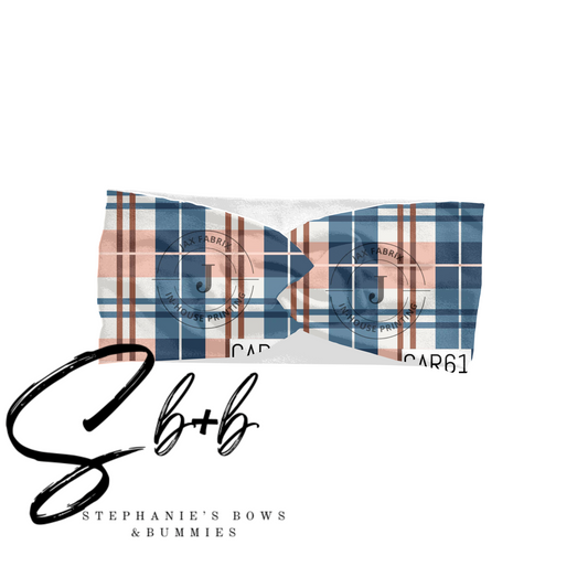 Fall Plaid Head Adult Headband