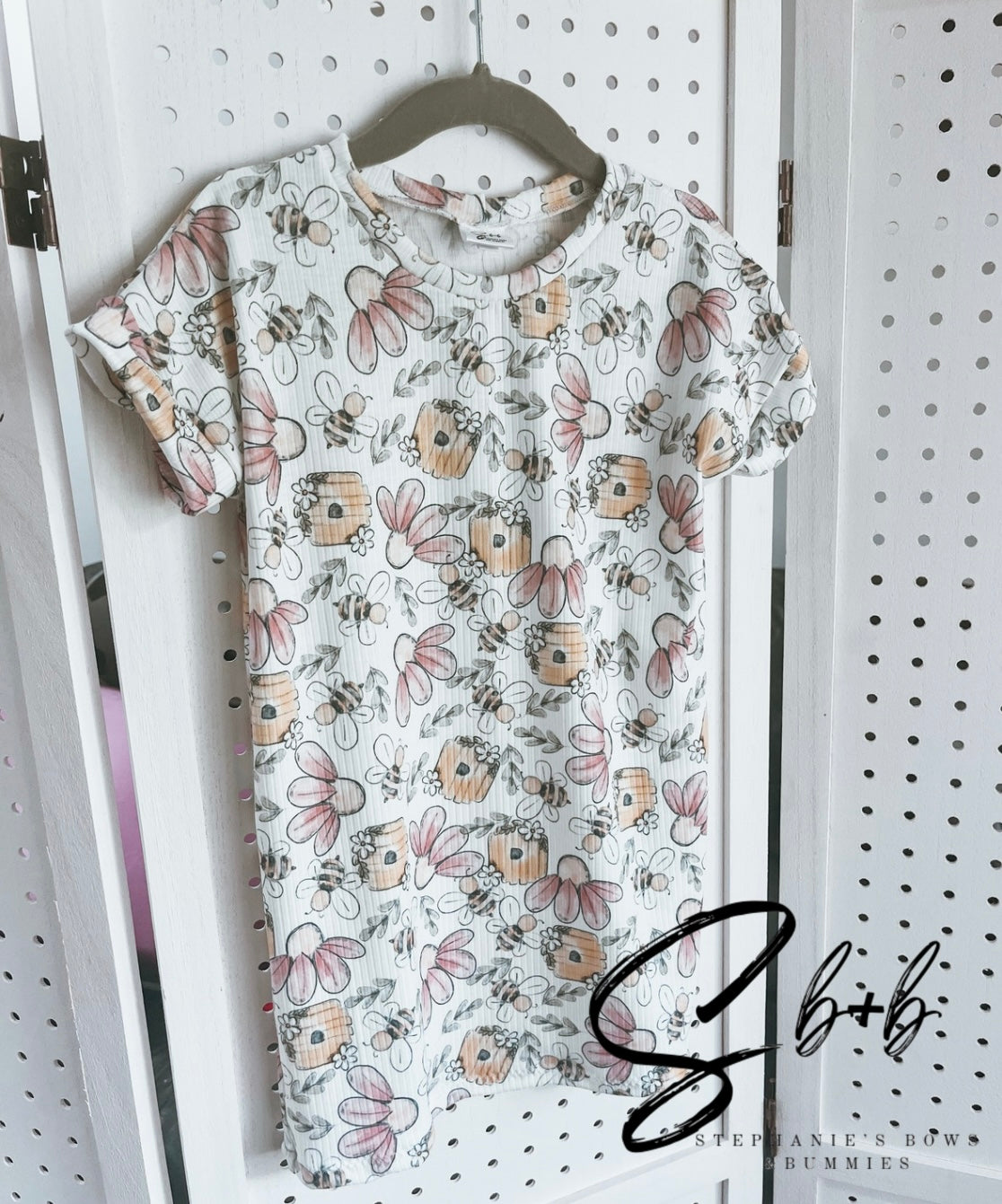Bee Floral Boxy Tee Dress