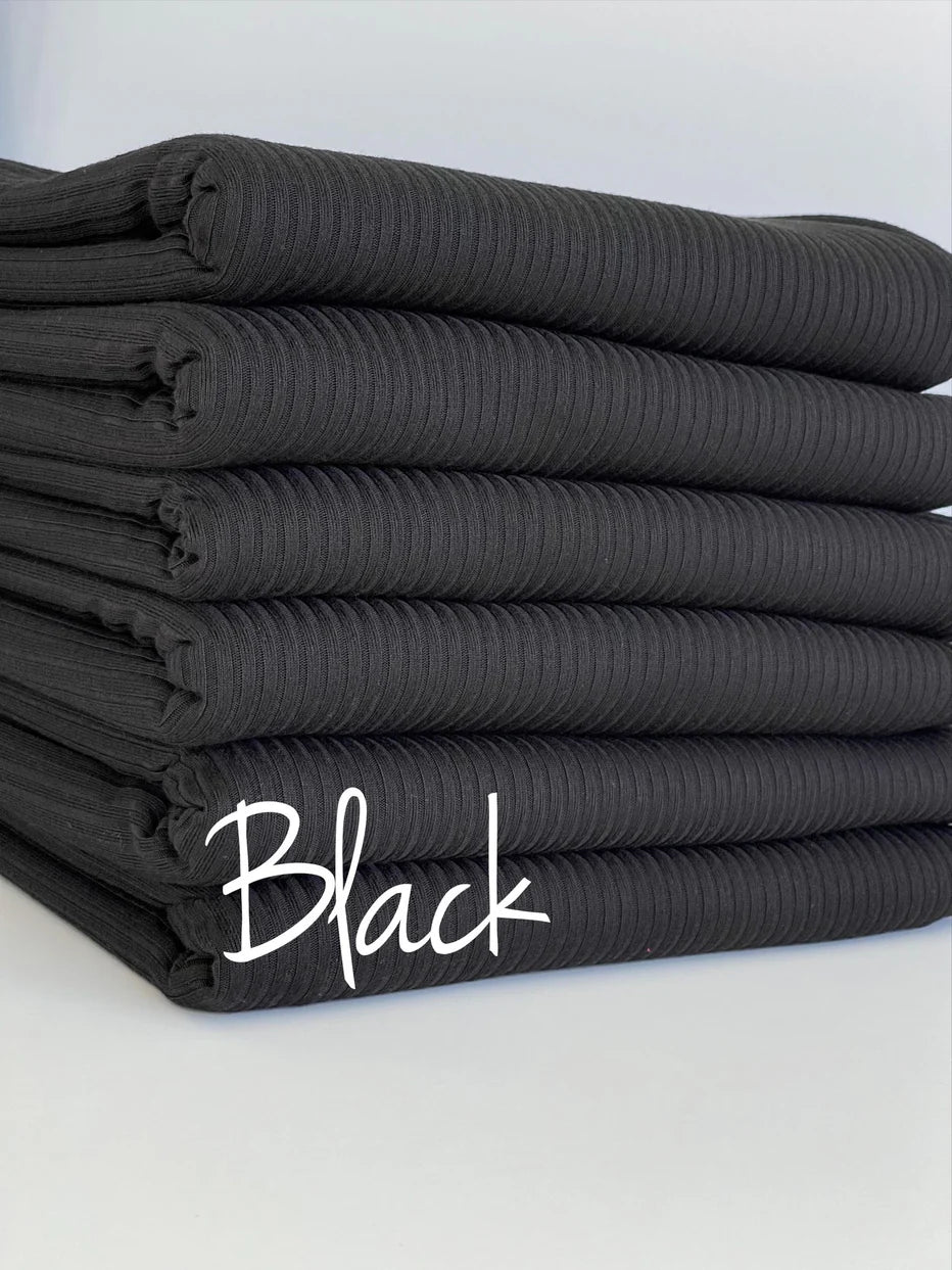 Black Solid Fabric