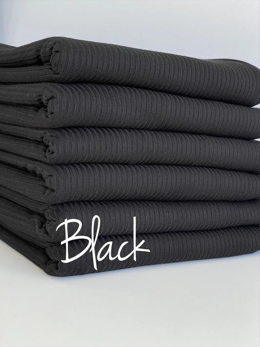 Black Solid Fabric