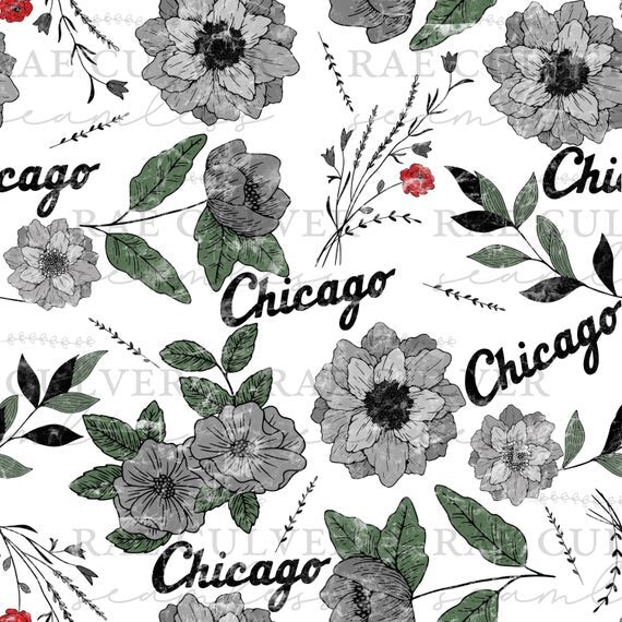 Baseball Drop Simple Floral