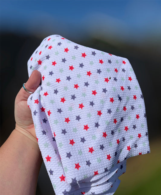 Red, White, & Blue Stars Bullet Fabric