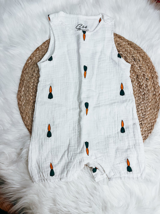 Simple Carrot Romper Gender Neutral