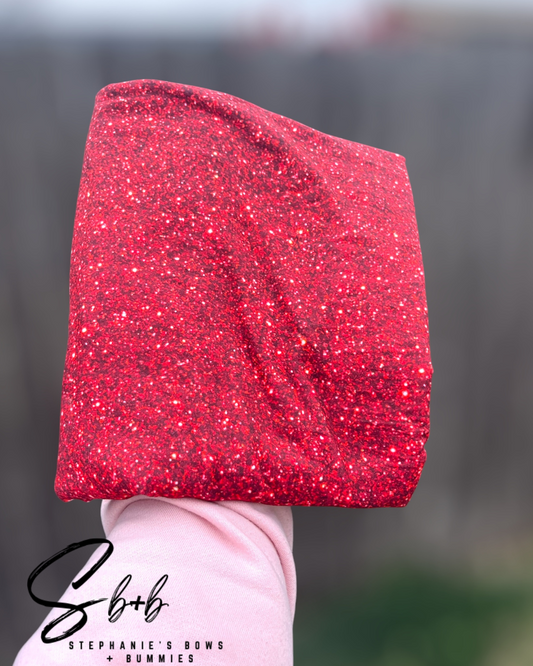 New Red Glitter Fabric